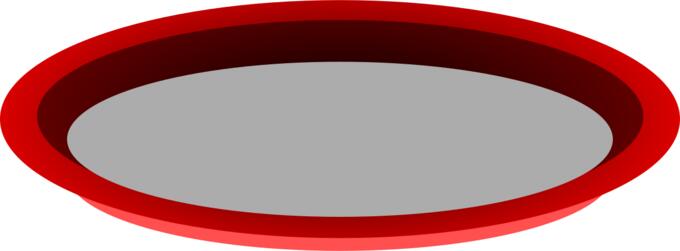 Vector graphics of red metal tray