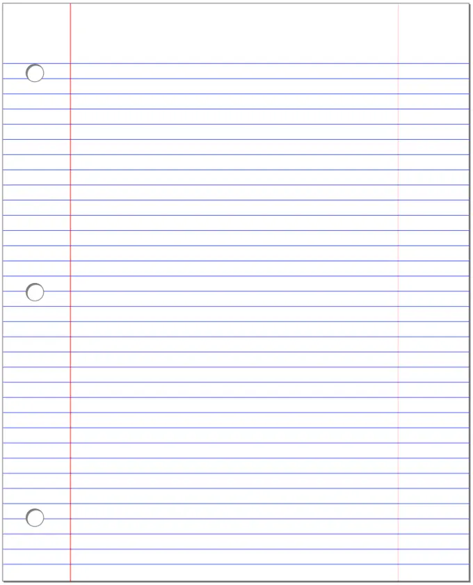 Multi-layered lined leaf of paper vector image