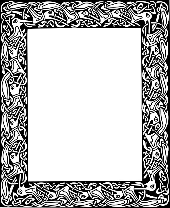 Vector illustration of knotwork themed frame