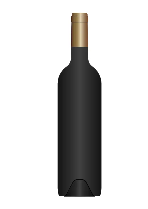 Vector graphics of black wine bottle
