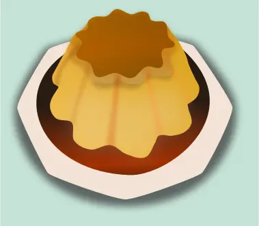 Caramel cake vector drawing