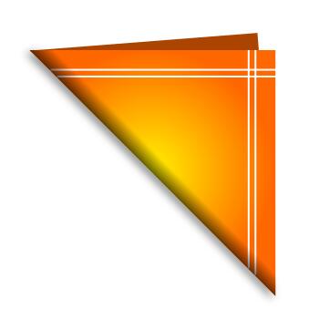 Vector clip art of orange folded napkin