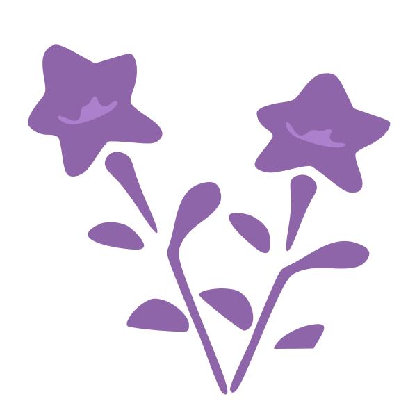 Japanese bellflower purple imprint vector image
