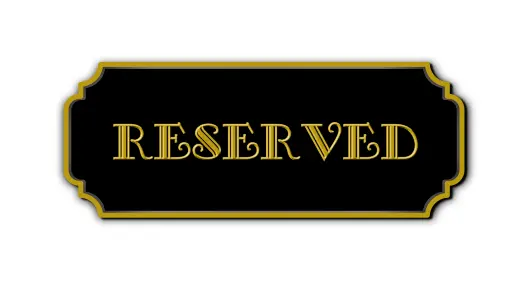 Vector graphics of reserved door sign
