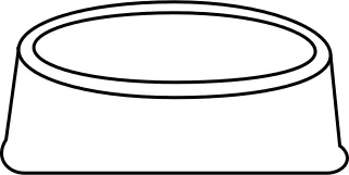 Vector drawing of dog plate