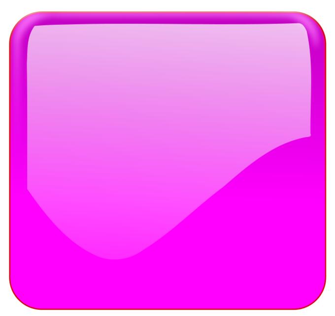Gloss light pink square decorative button vector graphics