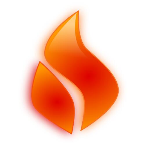Vector clip art of flame