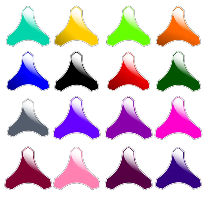 Three pin buttons selection vector clip art