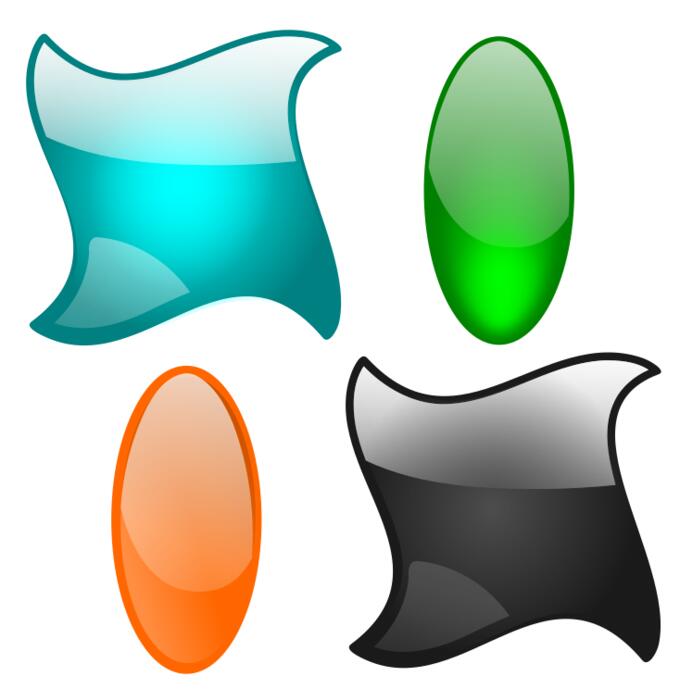 Oval and rhomboid shapes selection vector image