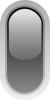 Upright pill shaped black button vector drawing