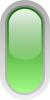 Upright pill shaped green button vector clip art
