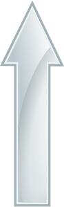 Glossy white arrow vector drawing