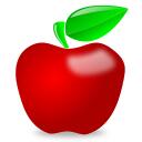 Shiny spot red apple vector image