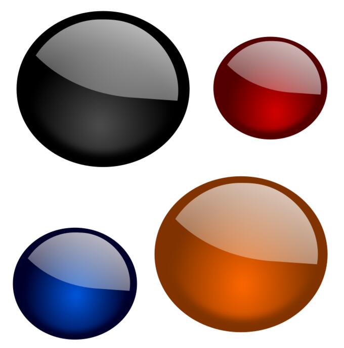 Vector image of set of four color balls