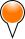 Map pointer orange color vector graphics