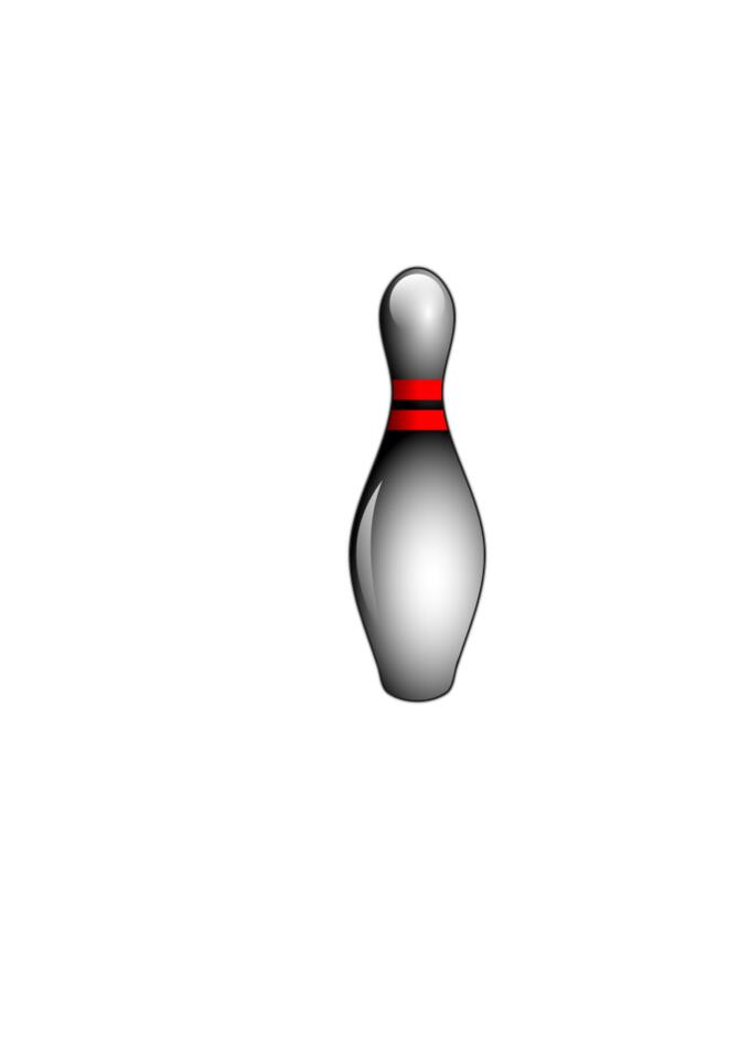 Bowling pin sign vector clip art