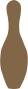 Brown bowling pin vector image