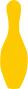 Yellow bowling pin vector illustration