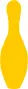 Yellow bowling pin vector illustration