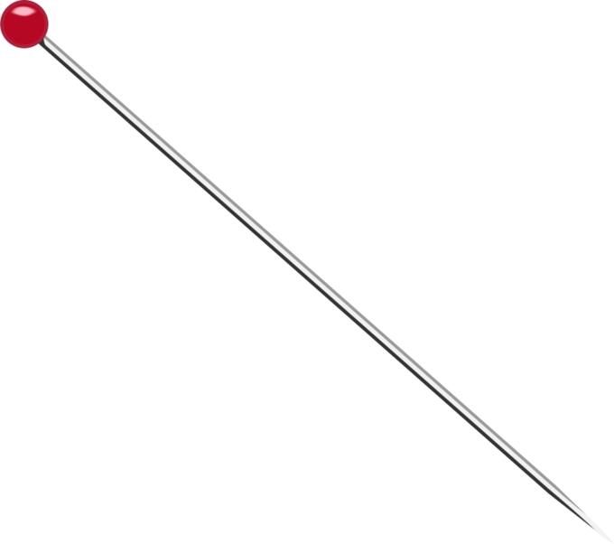 Pin with spherical head vector image