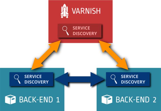 Varnish with service discovery diagram vector graphics