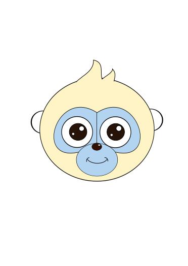 Monkey head vector clip art