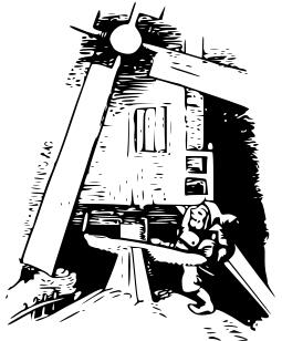 Vector image of a wind mill