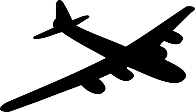 B-29 bomber airplane vector image