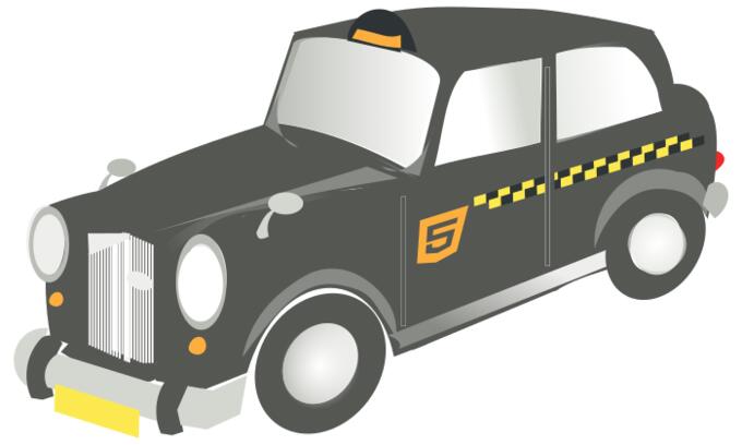 A TX4 Hackney Carriage vector clip art