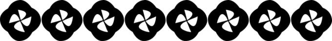 Vector drawing of propeller logo in black and white