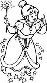Vector image of fairy lady with magic stick