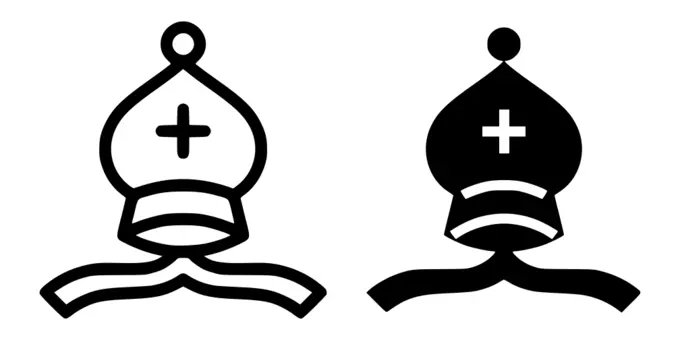 Vector graphics of bishop chess title