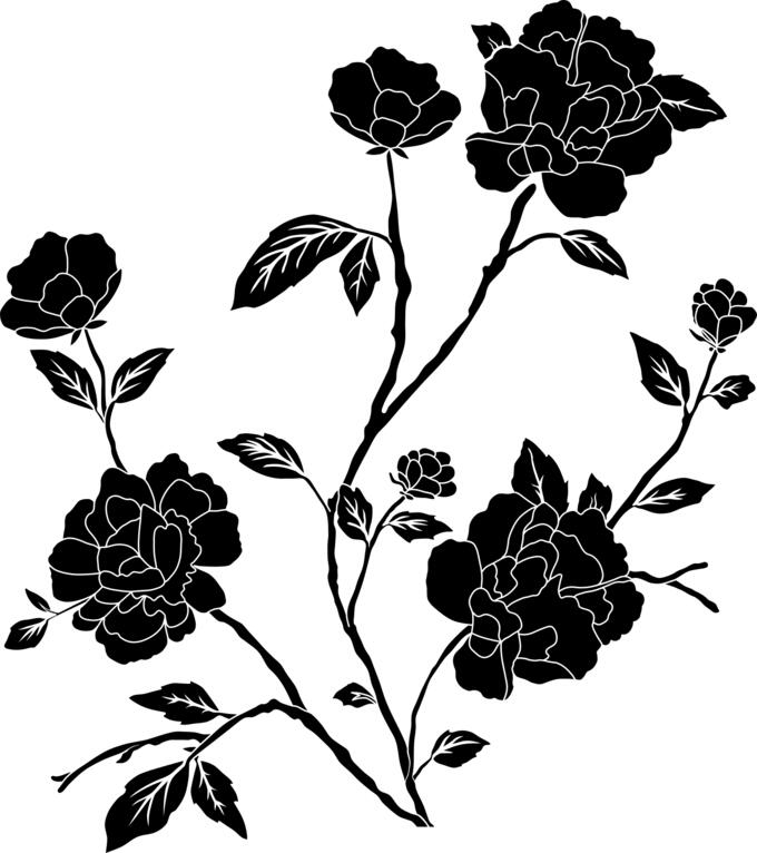Vector image of long stem roses