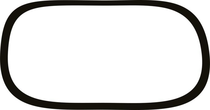Vector drawing of uneven thickness border