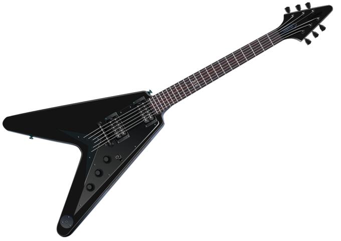 Flying V guitar vector illustration