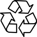 Outline recycling symbol vector clip art