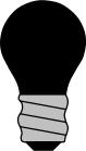Silhouette vector illustration of lightbulb off