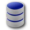 Vector image of blue and gray database symbol