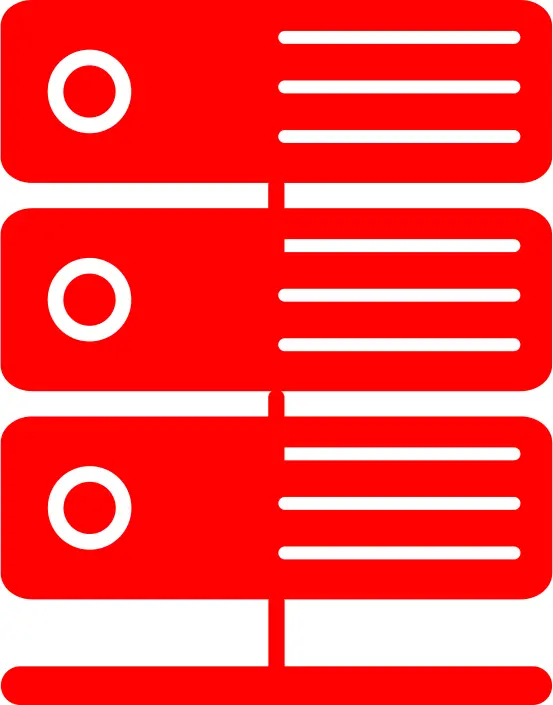 Red virtual server vector illustration