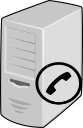 VoIP server sign vector illustration