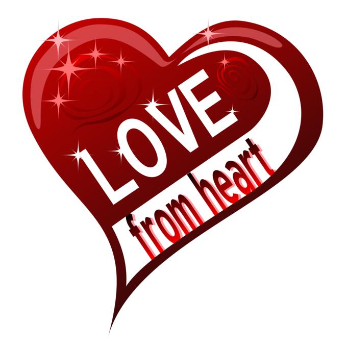 Love from heart decoration vector illustration