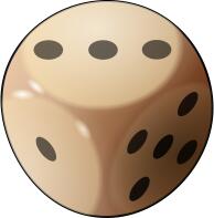 Vector illustration of glossy dice