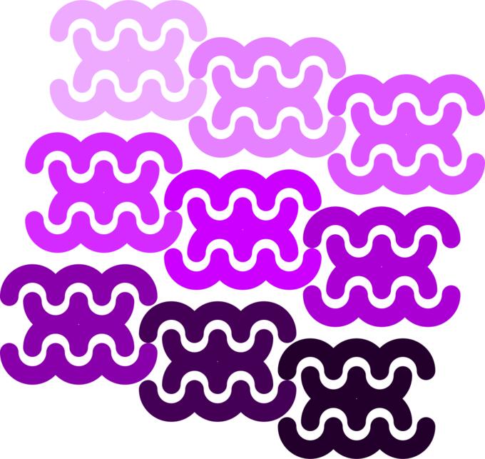 Vector illustration of purple curves pattern