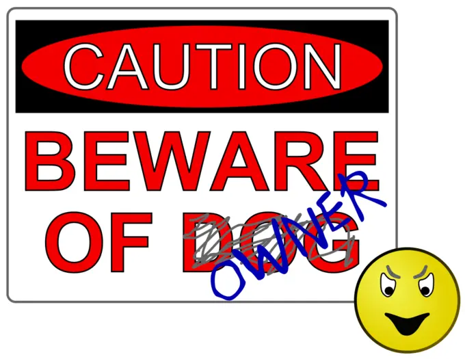Beware of dog vector image