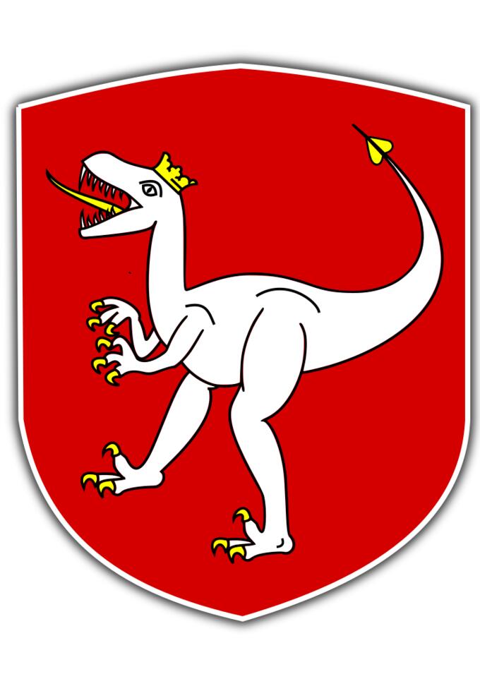 Vector clip art of coat of arms of Czech Dino