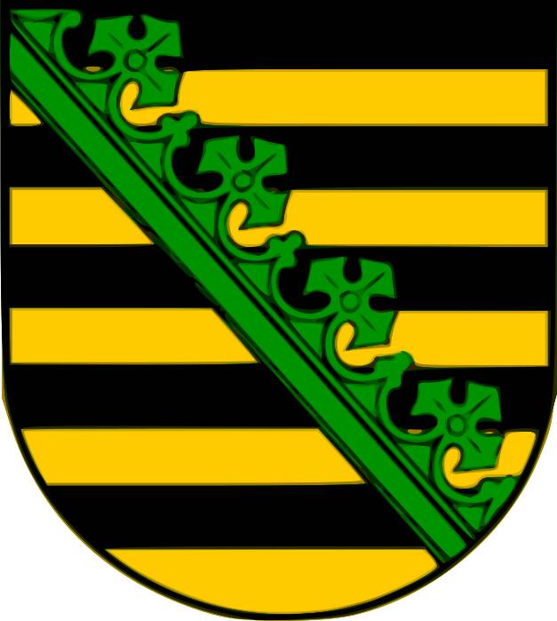 Vector graphics of coat of arms of Free State of Saxony