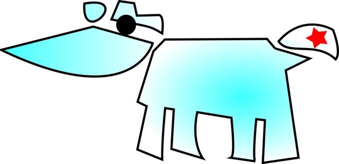 Cow abstract vector drawing