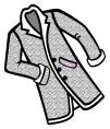 Spotty ladies coat line art vector drawing