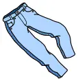 Coloured line art vector image of trousers