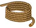 Coloured lineart vector image of rope